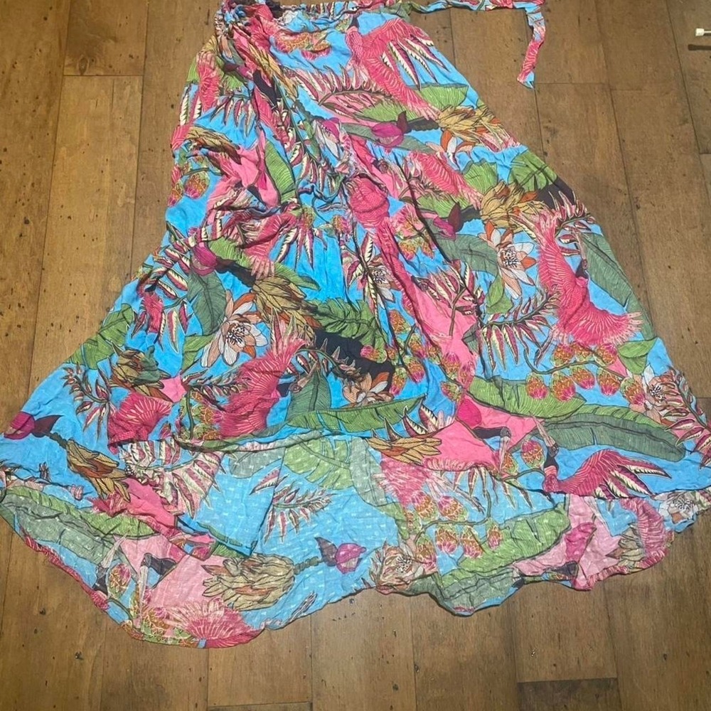 Rachel Roy multicoloured wrap around‎ maxi skirt with adjustable straps size M